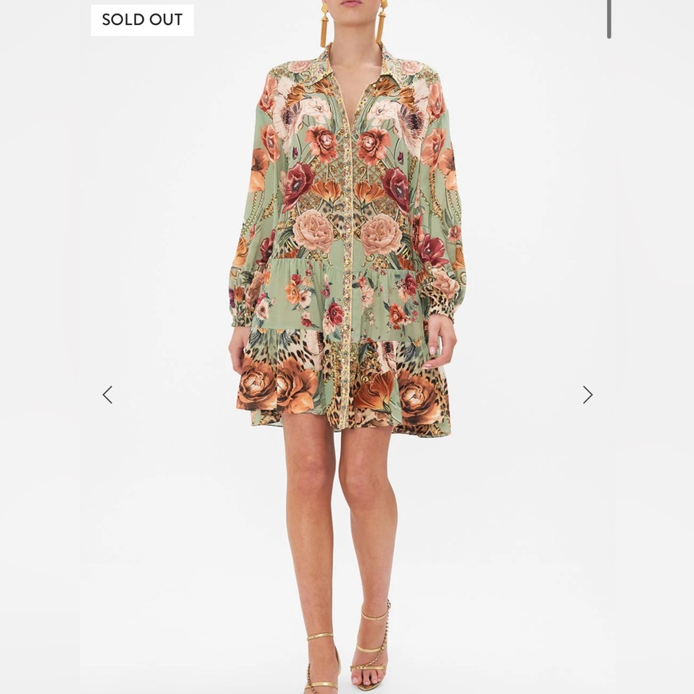 Camilla Multicolor Tiered Shirt Dress